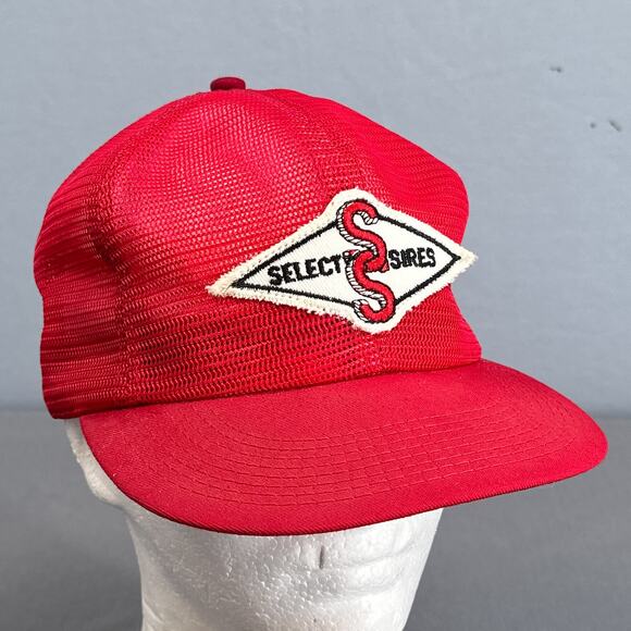 VTG Select Sires Mesh Trucker Hat K-Brand USA Red Patch Logo Farm Rancher Cattle - Picture 1 of 13